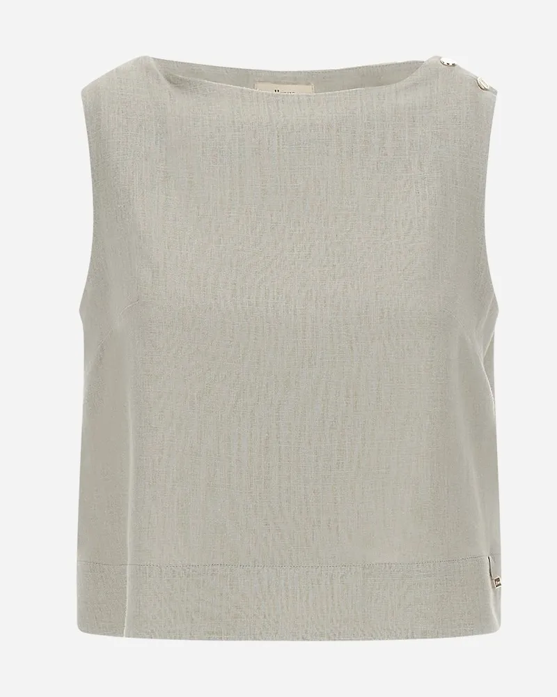 Herno Top Aus Linen Blend Chantilly