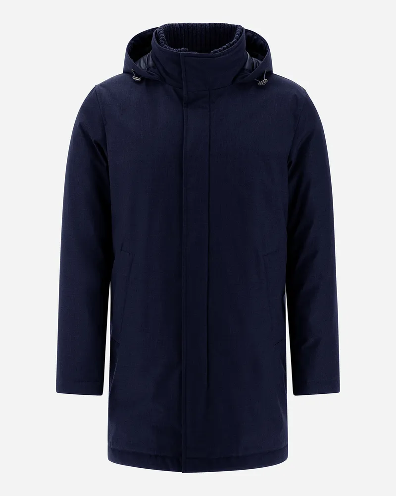 Herno Winterjacke Aus New Business Und Nylon Ultralight - Mann Mäntel & Trenchcoats Marineblau Marineblau