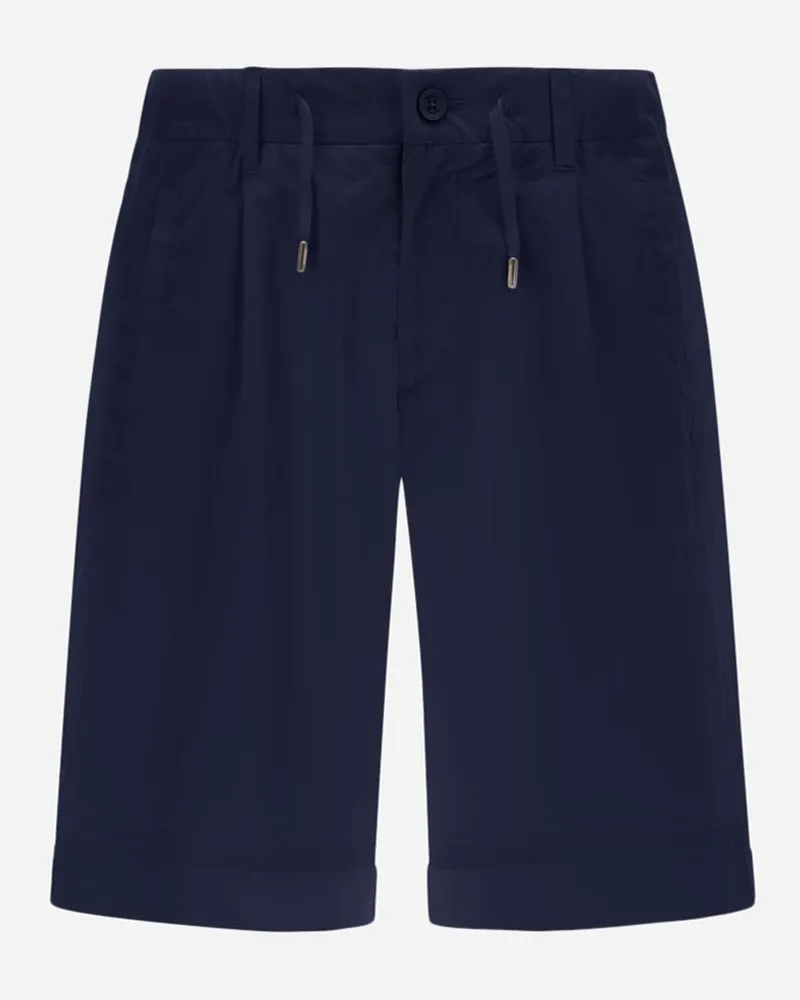 Herno Shorts Aus Light Cotton Stretch Marineblau