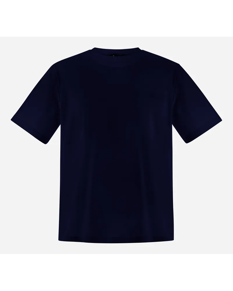 Herno T Shirt Aus Superfine Cotton Stretch Und Light Scuba Marineblau