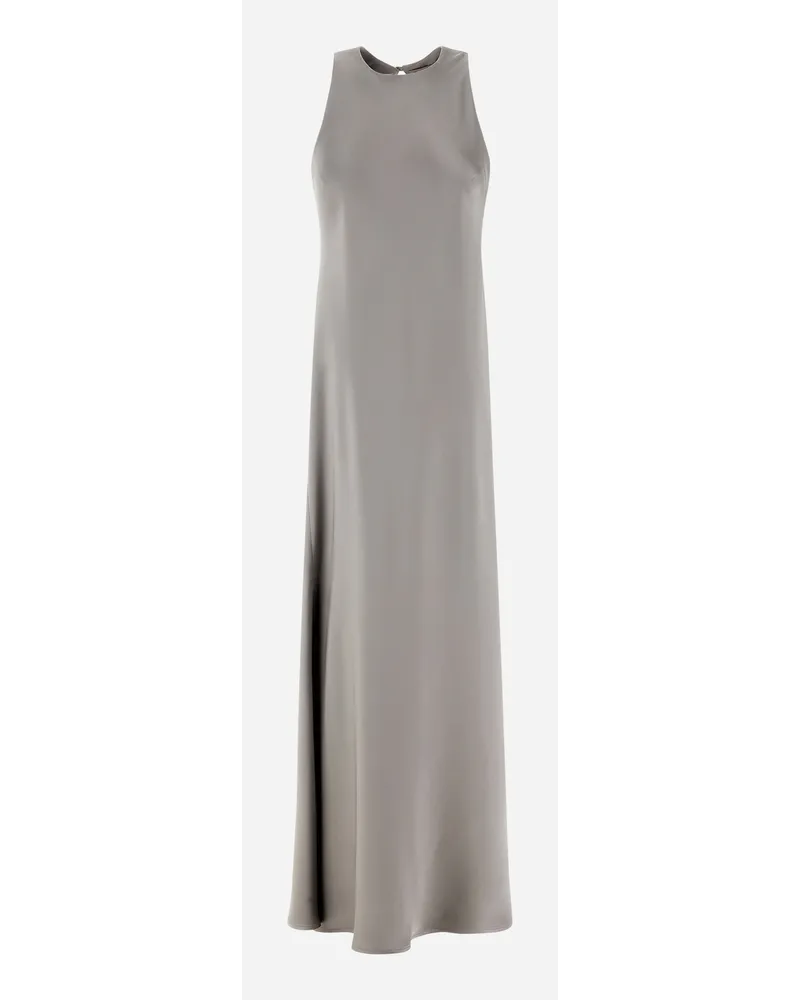 Herno Kleid Resort Aus Satin Effect Hellgrau