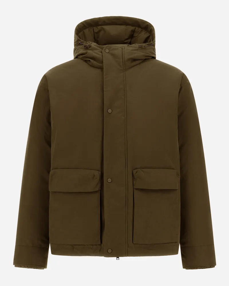 Herno Jacke Aus Einer Gewachsten Baumwollmischung - Mann Parka & Jacken Militärgrün Militärgrün