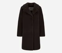 Jacke Aus Alpaka Mit Fransen - Frau Mäntel & Trenchcoats Dunkle Schokolade