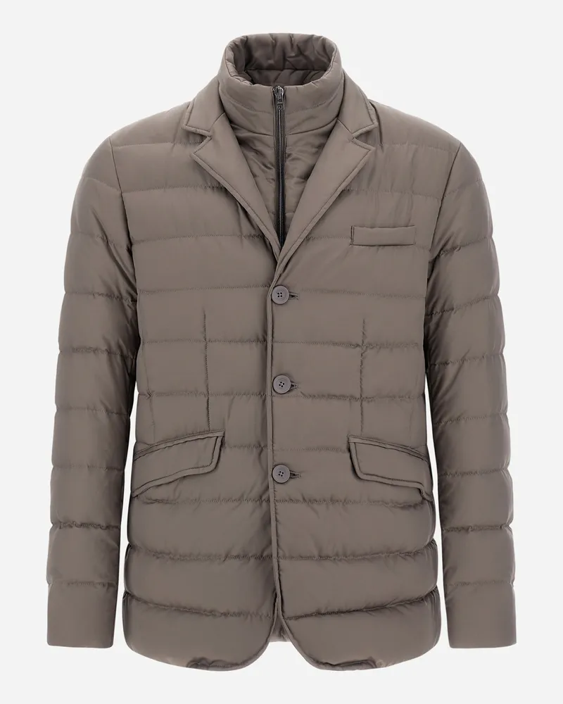 Herno Blazer Aus Arendelle Und Monogram - Mann Blazers Dunkeltaupe Dunkeltaupe