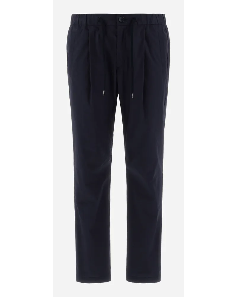 Herno Hose Aus Light Cotton Stretch Marineblau