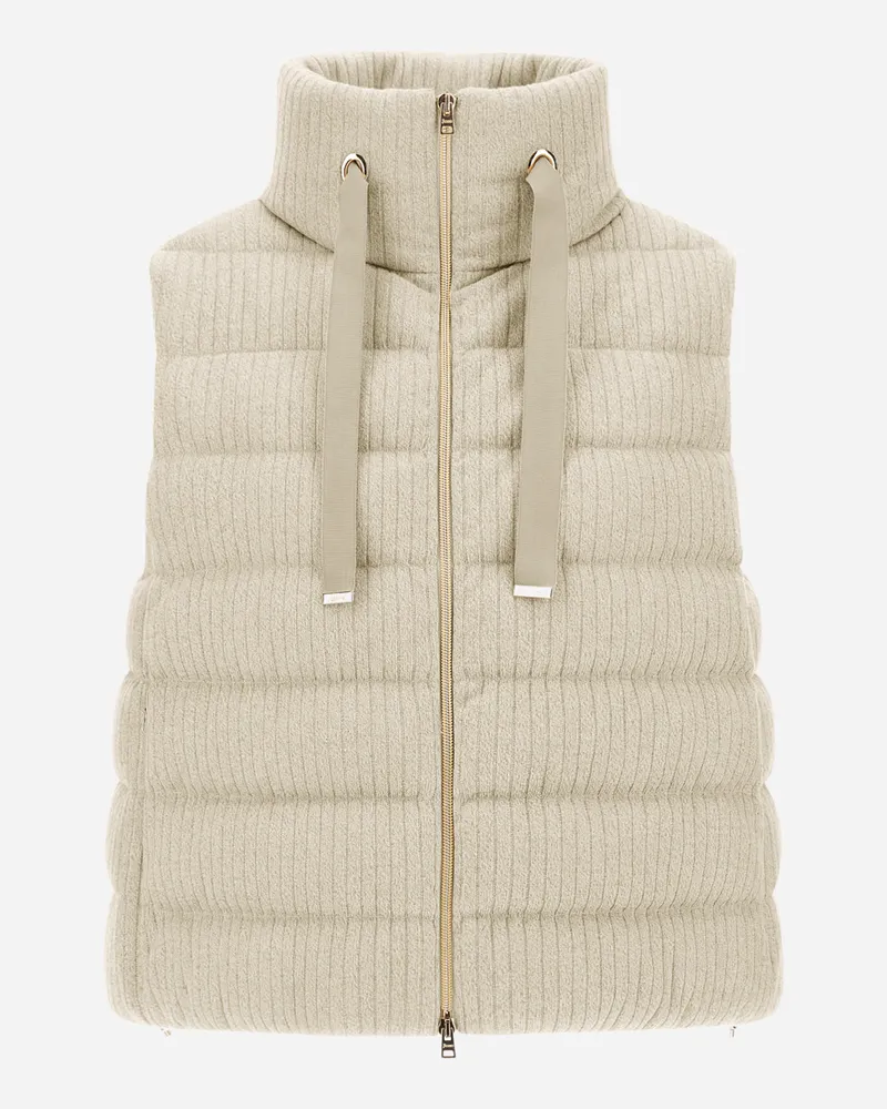 Herno Weste Aus Glänzendem Geripptem Knit Chantilly