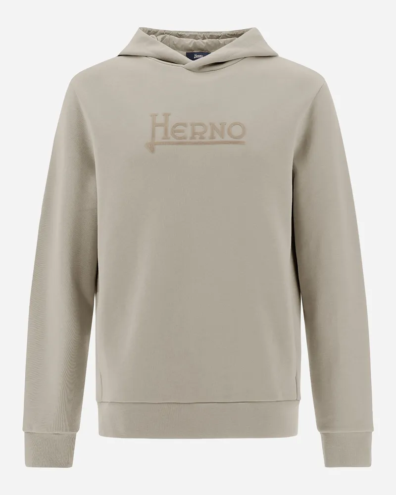 Herno Sweatshirt Mit Kapuze Aus Heavy Cotton Sweater Chantilly