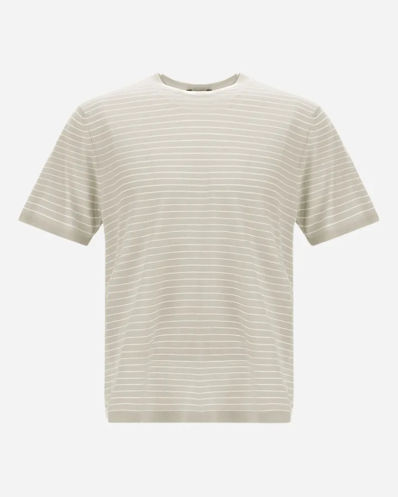 Herno T-shirt Aus Plain Cotton Knit Taubengrau