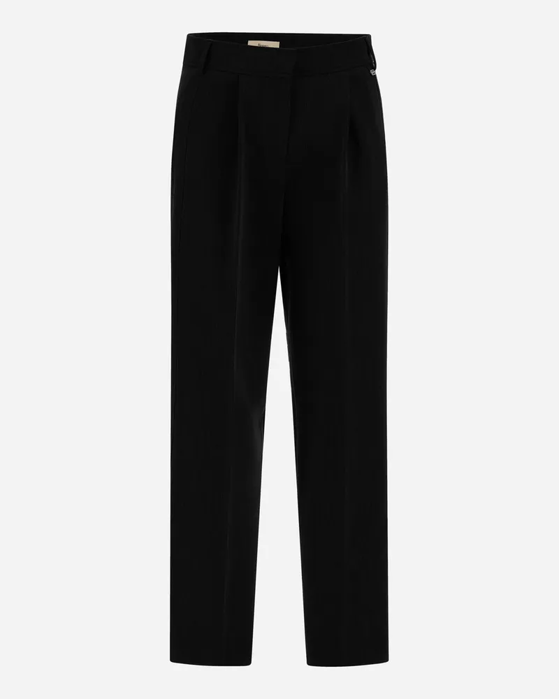 Herno Hose Aus Fliessendem Twill - Frau Hose Schwarz Schwarz