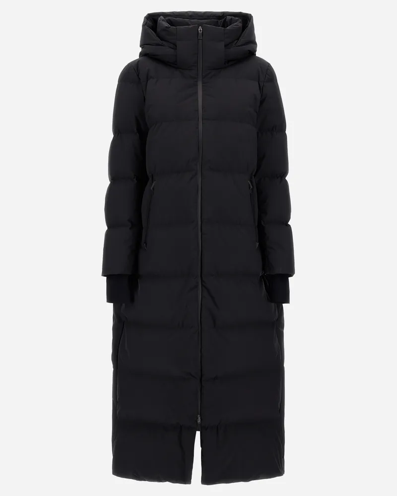 Herno Lange Jacke Aus 2 Layer Windstopper - Frau Capes Schwarz Schwarz