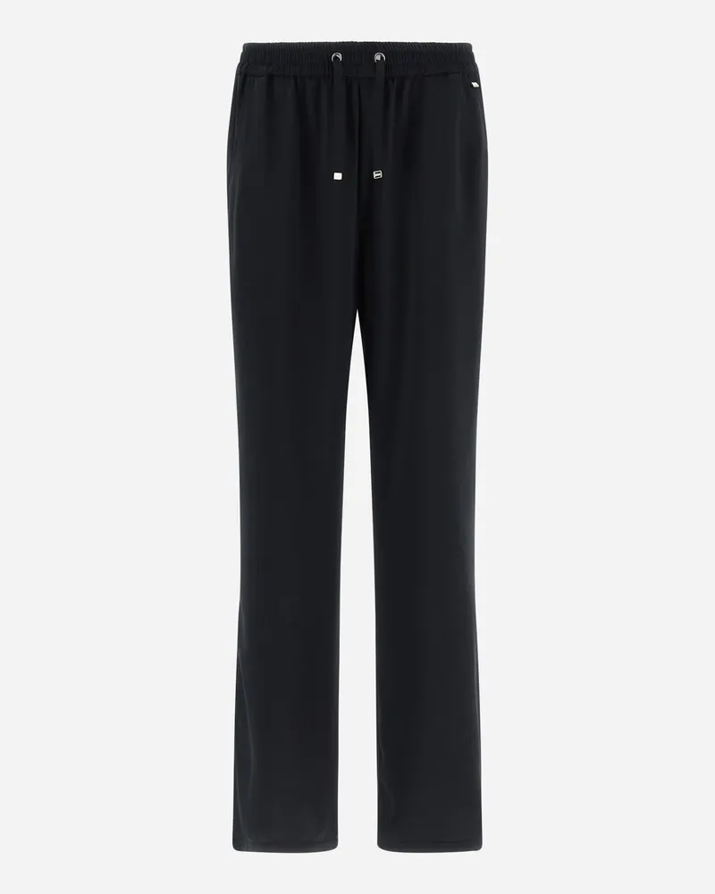 Herno Hose Aus Satin Schwarz