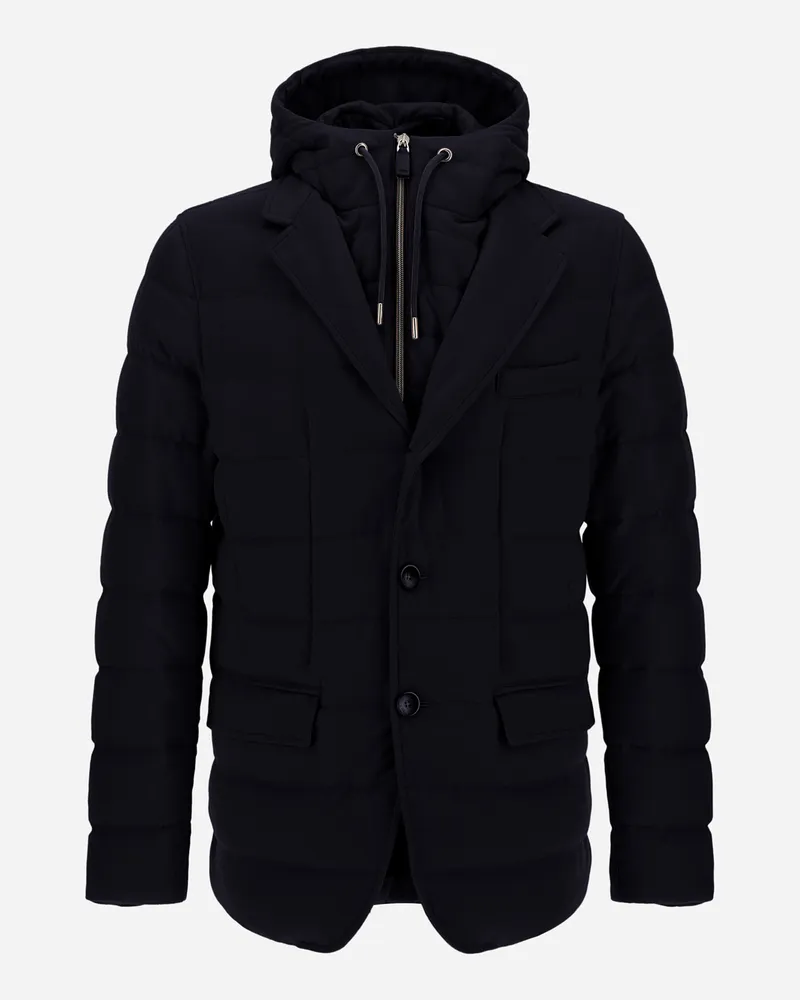 Herno Blazer Aus Kaschmir-seide Marineblau