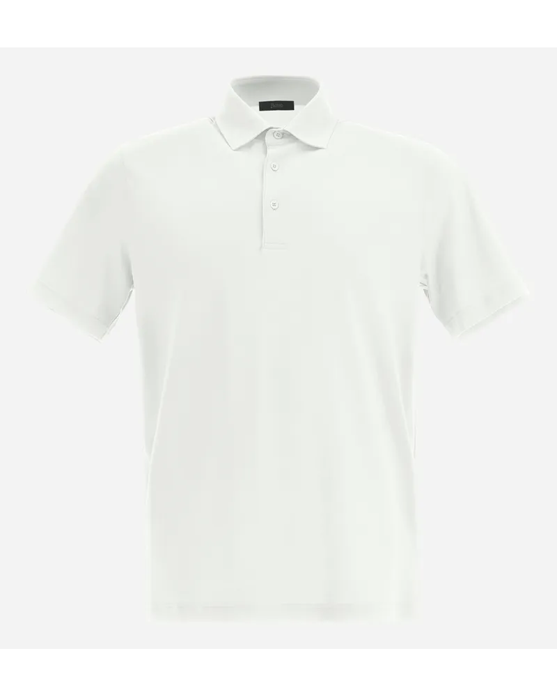 Herno Poloshirt Aus CrêPe Jersey Weiß