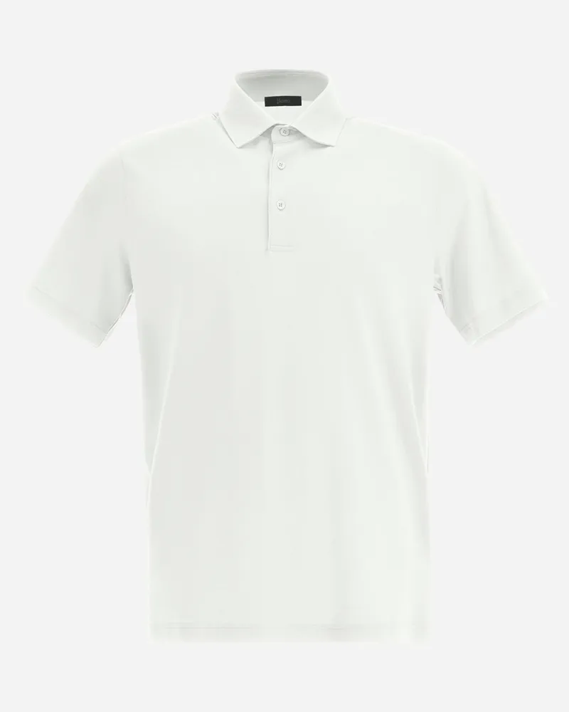 Herno Poloshirt Aus Jersey Crepe Weiß