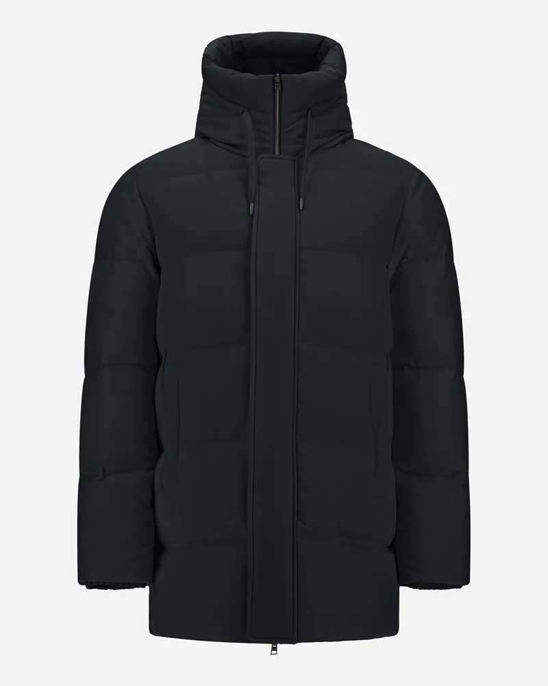 Herno Winterjacke Aus Kaschmir, Seide Und Nylon Mit Changierendem Effekt - Mann Parka & Jacken Marineblau Marineblau