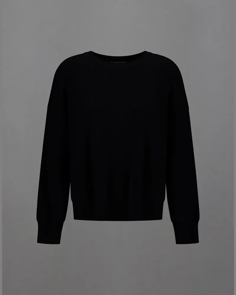 Herno Pullover Laminar Aus Cotton Wool Knit Schwarz