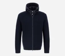 Jacke Aus Ribbed Merino Wool G.5 Und Nylon Chamonix - Mann Parka & Jacken Dunkelblau
