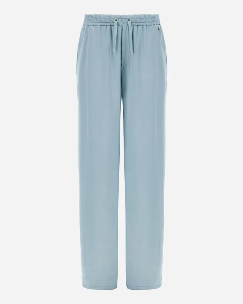 Herno Hose Aus Satin Hellblau