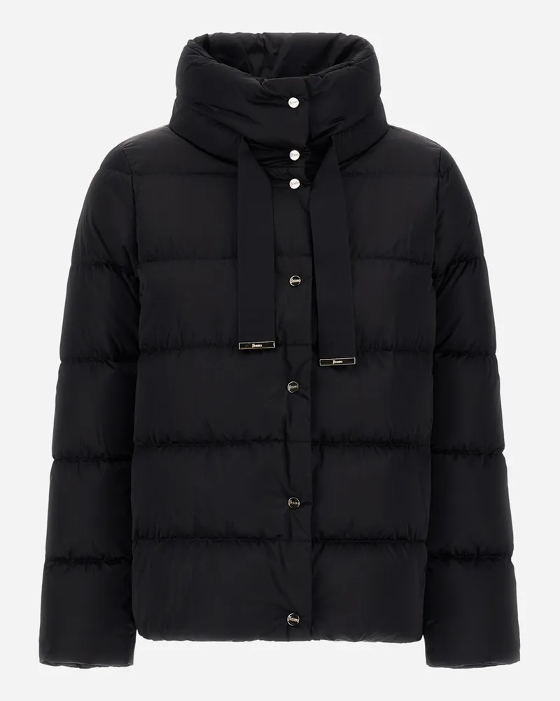 Herno Cappa In Satin - Frau Capes Schwarz Schwarz
