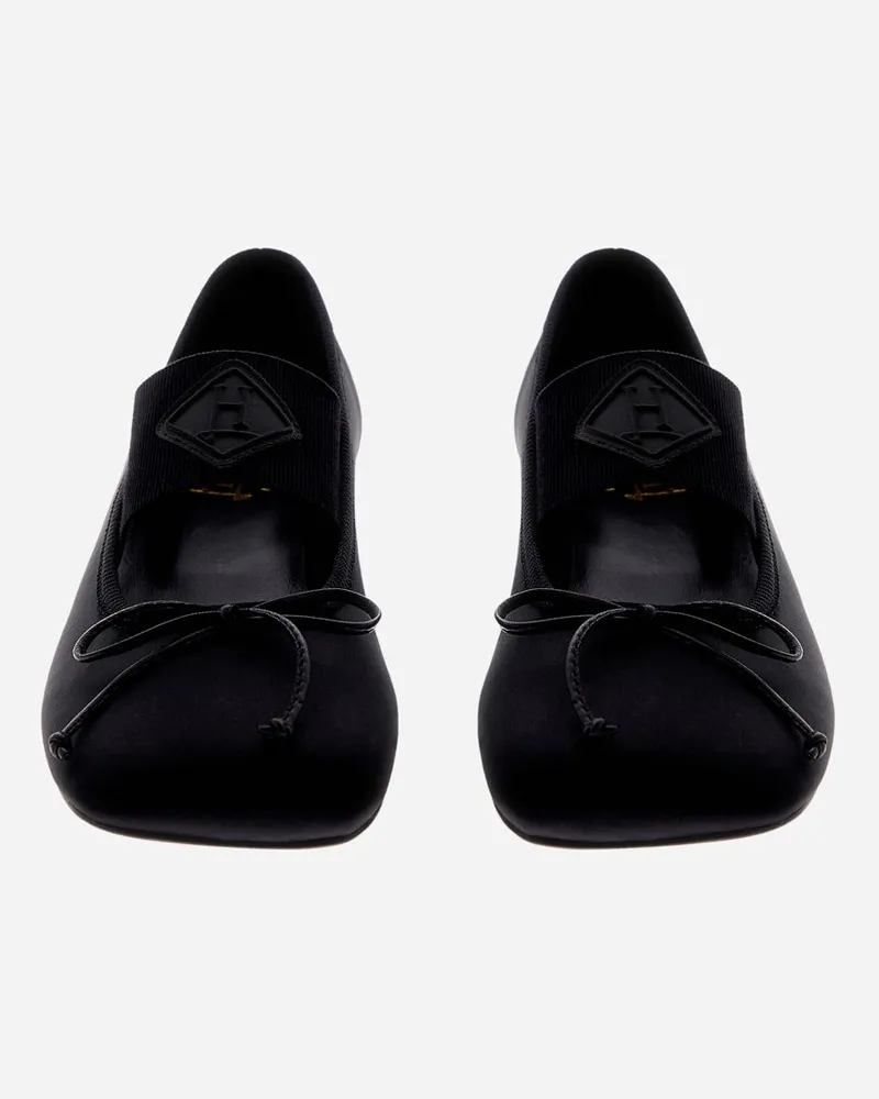 Herno Ballerinas Aus Satin Schwarz