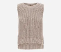 Weste Aus Glitter Knit