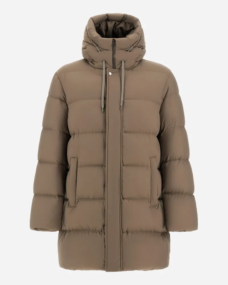 Herno Lange Jacke Aus Arendelle Und Monogram - Mann Parka & Jacken Dunkeltaupe Dunkeltaupe