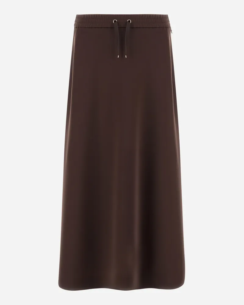 Herno Rock Aus Matt Crepe Satin - Frau Röcke & Kleider Dunkelbraun Dunkelbraun
