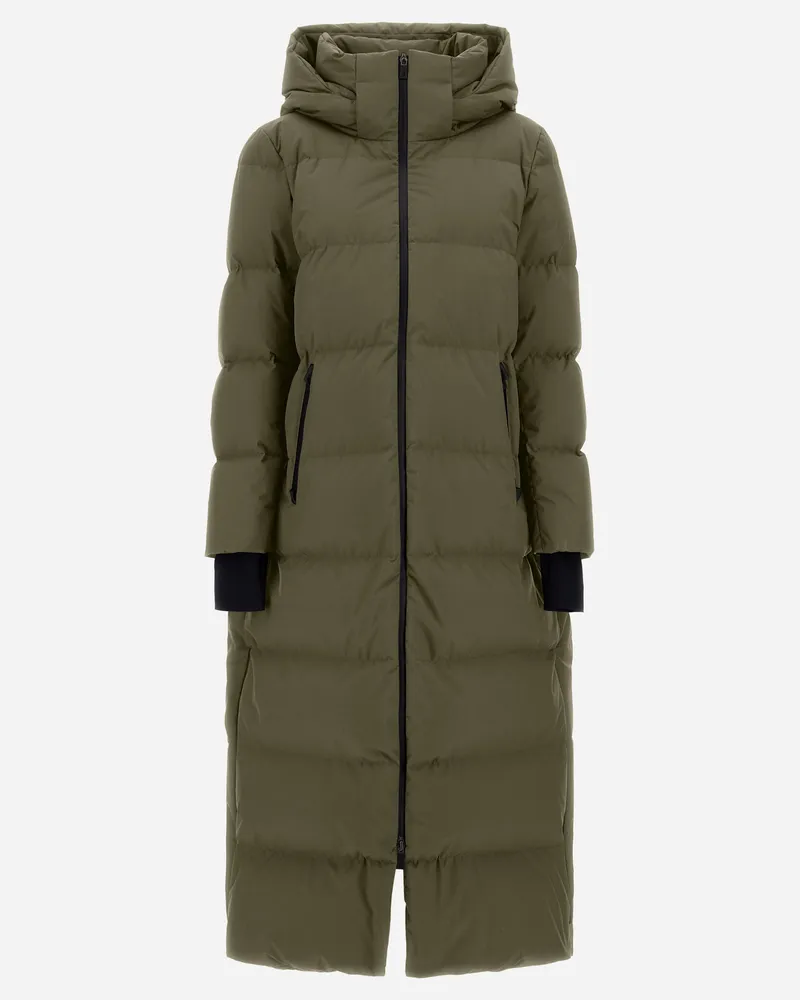 Herno Lange Jacke Aus 2 Layer Windstopper - Frau Capes Grün Grün