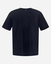 Herno T-shirt Aus Compact Jersey Marineblau