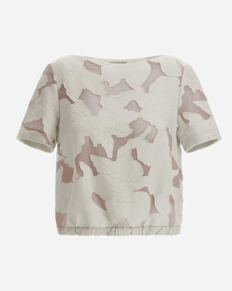 Herno Top Aus Blooming Jacquard Und New Techno Taft Chantilly