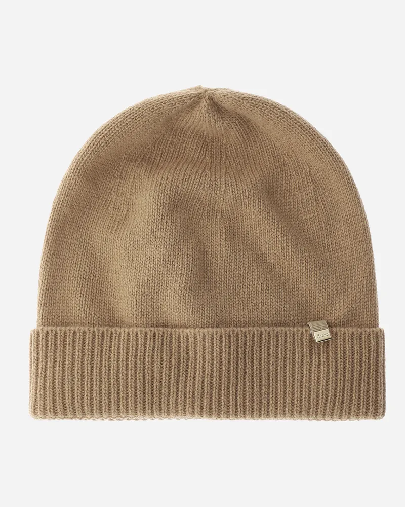 Herno Beanie Aus Wolle Camel