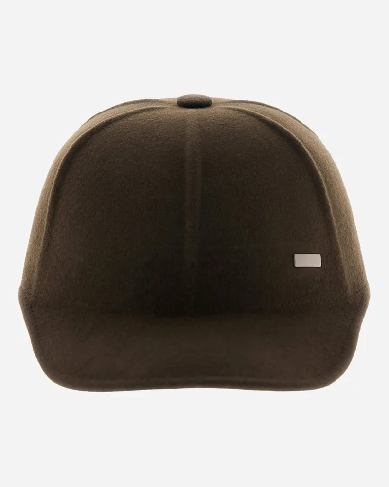 Herno Baseballkappe Aus Casual Wool - Mann Hüte Helles Militärgrün Helles