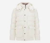 Parka Aus Supermattem Funktionsgewebe Und Monogram - Mann Parka & Jacken Weiß