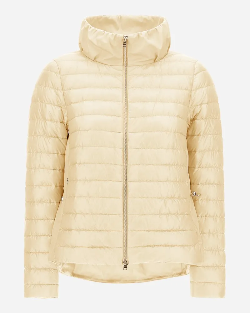 Herno Jacke Aus Nylon Ultralight Und New Techno Taft Elfenbein