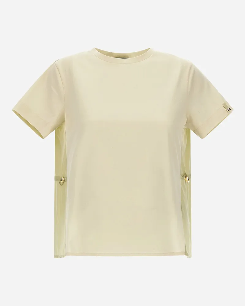 Herno T-shirt Aus Chic Cotton Jersey Und New Techno Taft Gelb