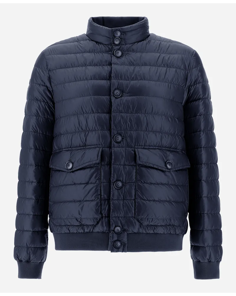 Herno Bomberjacke Resort Aus Nylon Ultralight Marineblau