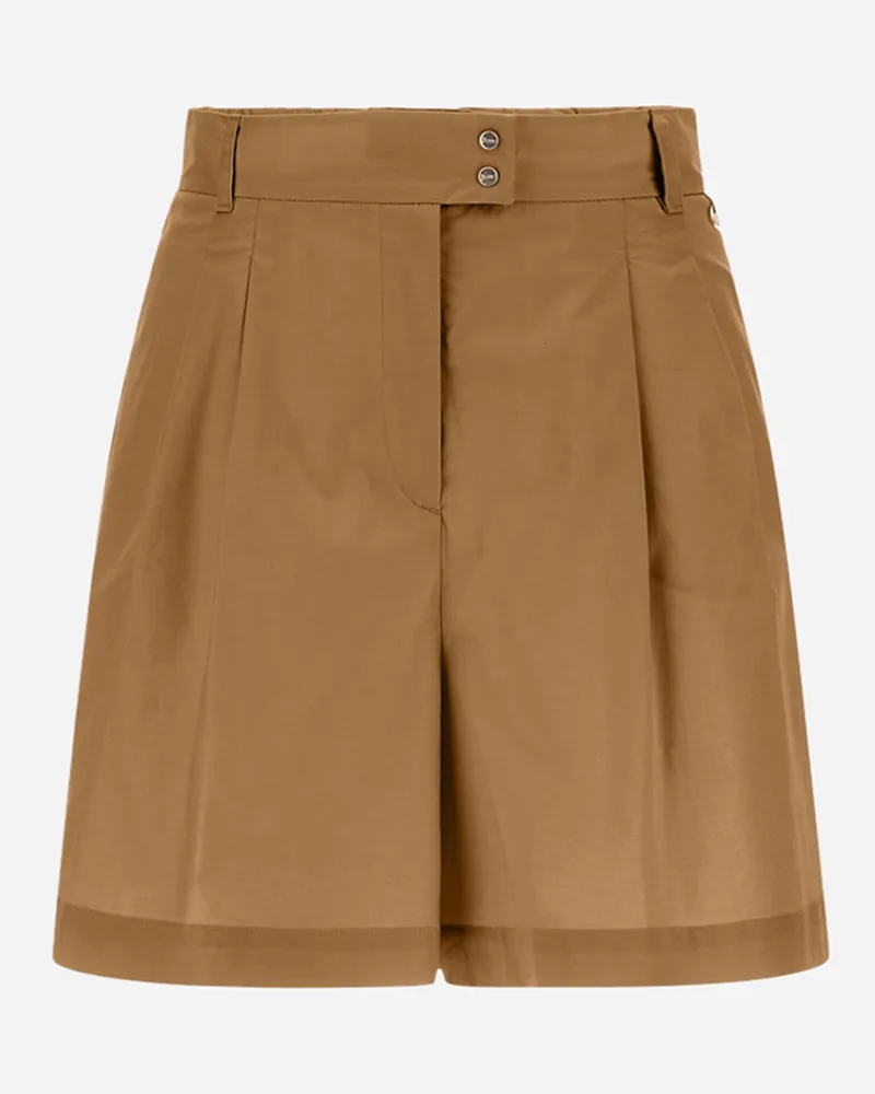 Herno Shorts Aus Light Cotton Stretch Camel