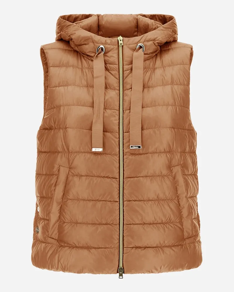 Herno Weste Aus Nylon Ultralight Und Monogram Camel