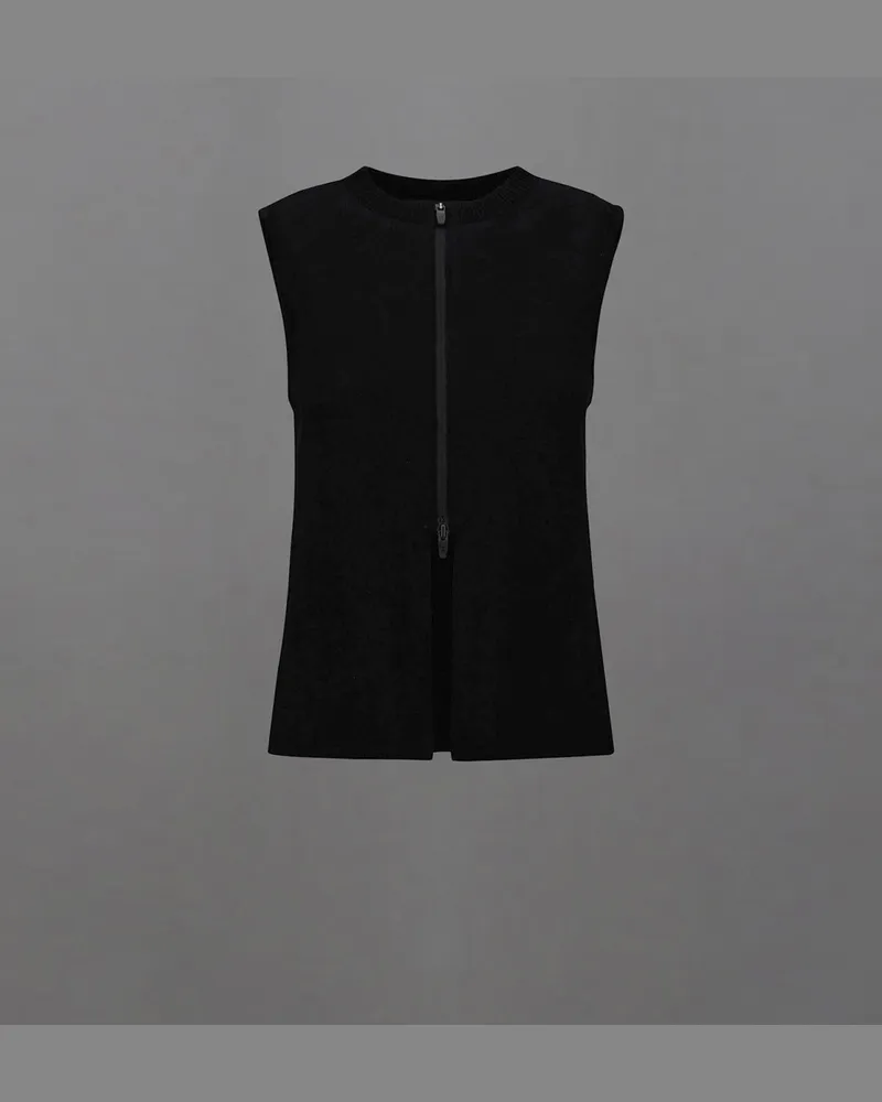 Herno Top Laminar Aus Cony Knit Und Extralight Stretch Schwarz