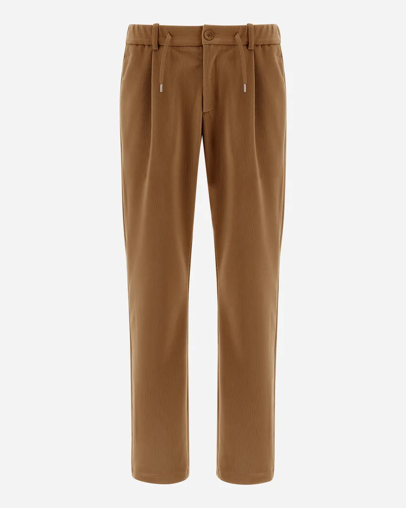 Herno Hose Aus Linen Velvet Camel