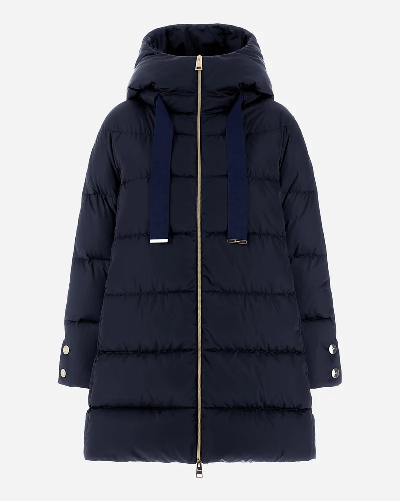 Herno A-form-jacke Aus Satin - Frau A-shape Blau Blau