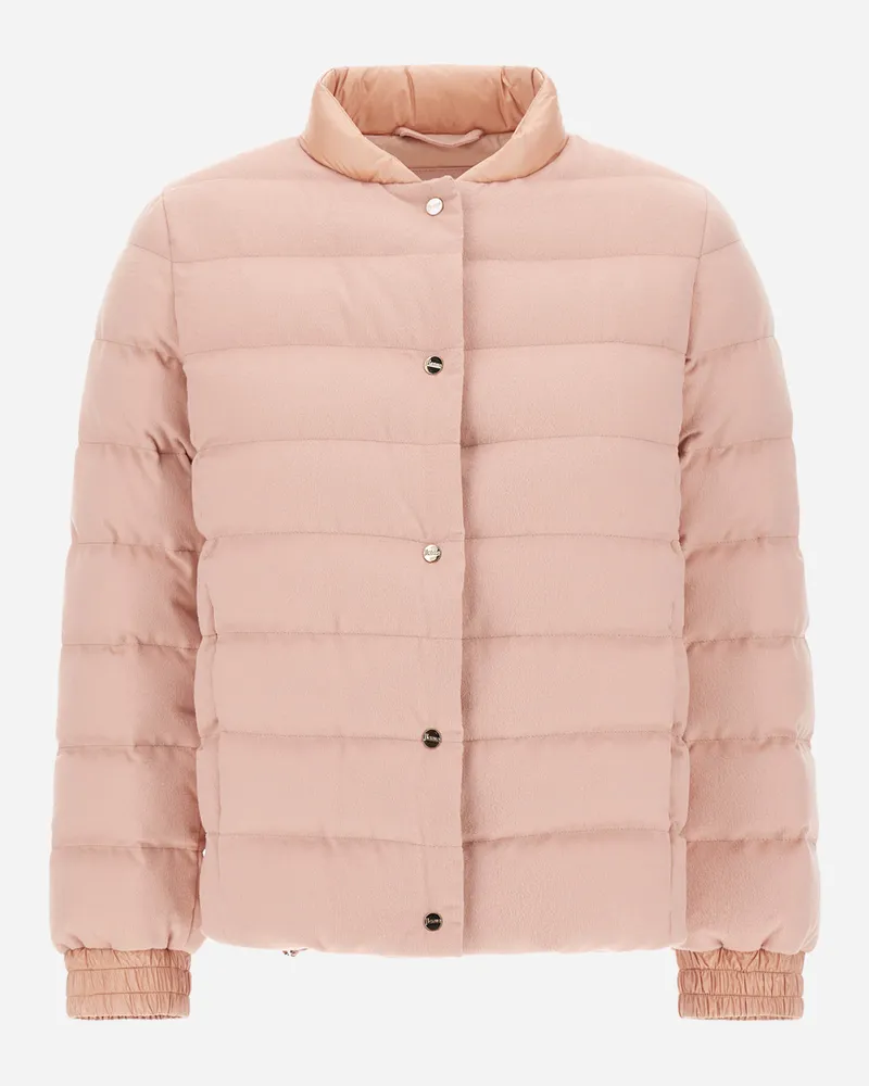 Herno Bomberjacke Aus Cashmere Seta Und Nylon Ultralight Hellrosa