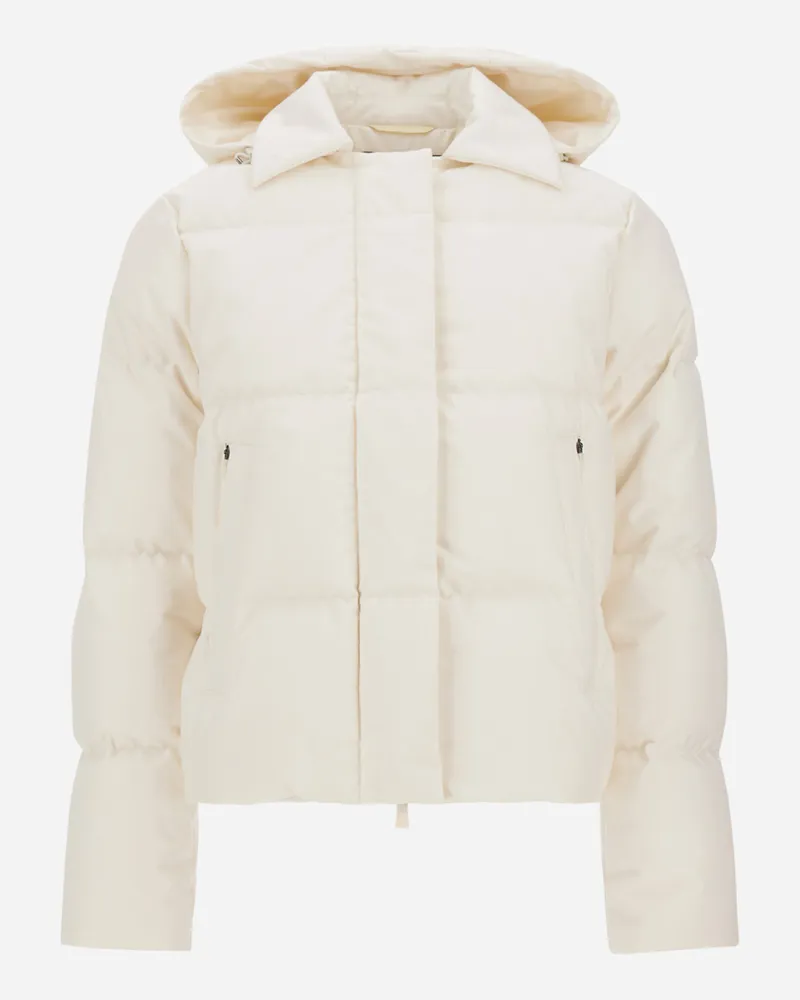 Herno Jacke Aus Flanell Mit Wasserabweisender Beschichtung - Frau Parka & Jacken Milchweiß Milchweiß