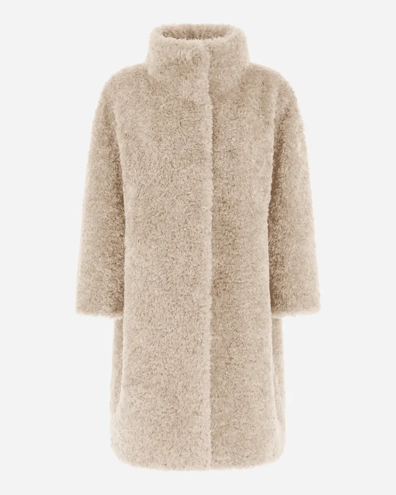 Herno Mantel Aus Curly Faux Fur Chantilly