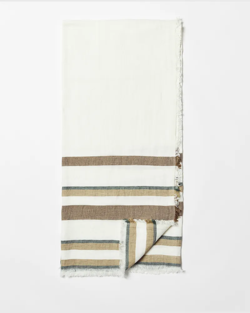 Herno Gran Foulard Aus Baumwolle Und Leinen -   Lederbraun Lederbraun