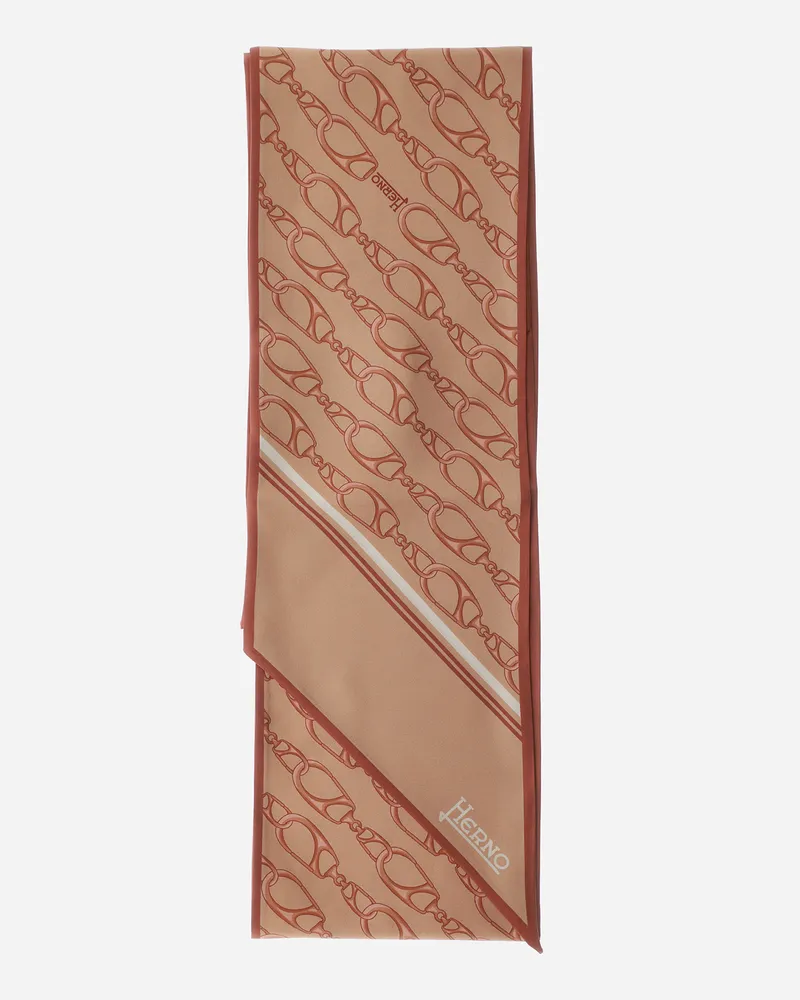 Herno Tuch Aus Iconic Print Silk Rosa