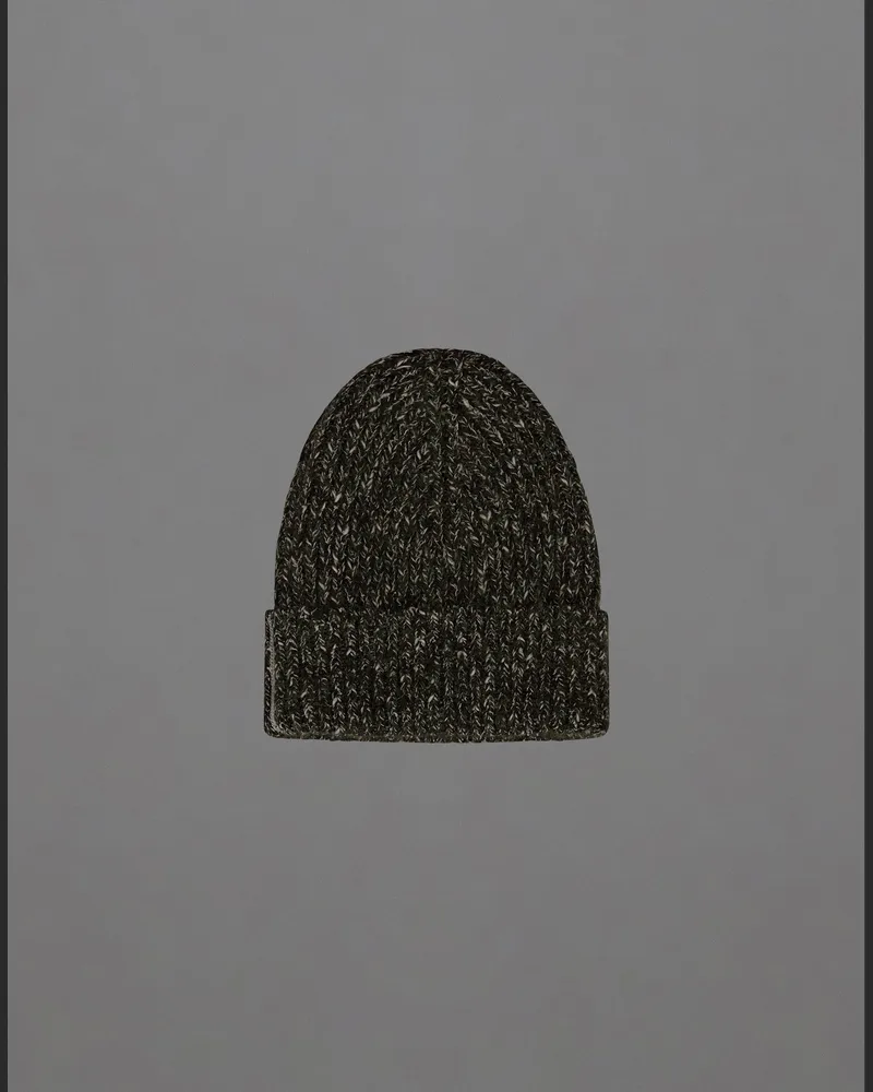 Herno Beanie-mütze Laminar Aus Mouliné Knit -   Olivgrün Olivgrün
