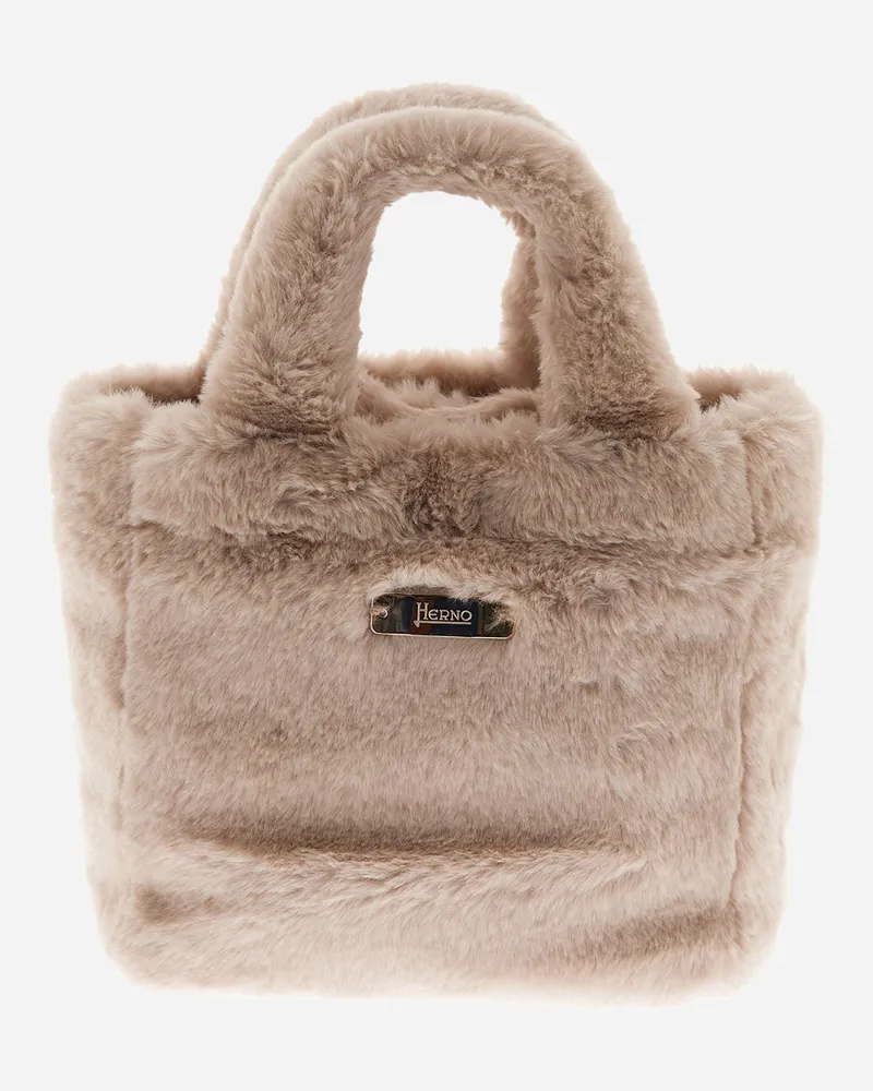 Herno Tasche Aus Soft Alternative Fur Und Nylon Chamonix - Frau Taschen Chantilly Chantilly