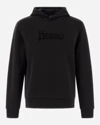 Herno Sweatshirt Mit Kapuze Aus Heavy Cotton Sweater Schwarz