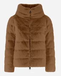 Herno Cape Aus New Lady Faux Fur Camel